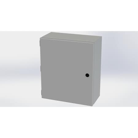 Saginaw Control & Engineering 1/4 Turn Latch Electrical Enclosures, 14 in H, 6 in D, 12 in W, NEMA 3R, 4, 12, 13, Carbon Steel SCE-1412ELJ